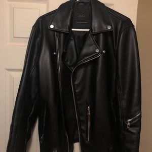 Zara Mens Faux Leather Jacket